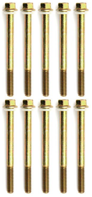 Fuel Bowl Screws - 2.5 in Long - Hex Head - Steel - Cadmium - Holley 4150 Carburetors - Set of 10
