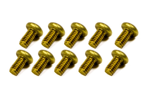 Throttle Plate Screws - Philips Head - Brass - Natural - Holley Carburetors - Set of 10