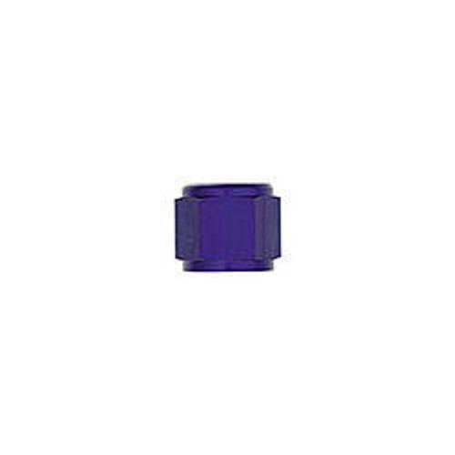 Fitting - Tube Nut - 6 AN - 3/8 in Tube - Aluminum - Blue Anodized - Pair