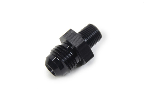 Fitting - Adapter - Straight - 6 AN Male to 1/8 in NPT Male - Aluminum - Black Anodized - Each