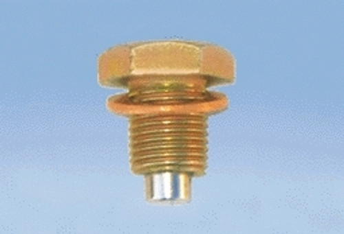 Drain Plug - 1/2-20 in Thread - Brass Crush Washer - Magnetic - Steel - Zinc Oxide - Each