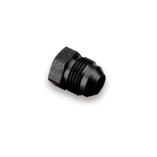 Fitting - Plug - 3 AN - Hex Head - Aluminum - Black Anodized - Pair