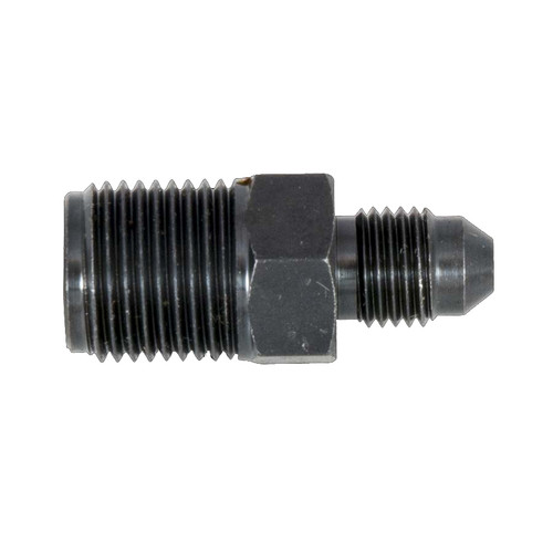 Fitting - Adapter - Straight - 3 AN Male to 9/16-20 in Male - Stainless - Natural - Each Fitting - Adapter - Straight - 3 AN Male to 9/16-20 in Male - Stainless - Natural - Each
