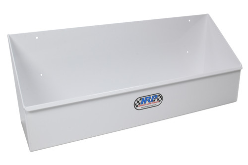 Gear Case Rack - Horizontal - 21 in Long - 8.25 in Tall - 6 in Deep - 10 Case Capacity - Aluminum - White Powder Coat - Each
