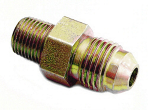 Fitting - Adapter - Straight - 4 AN Male to 1/8 in NPT Male - Steel - Cadmium - Each