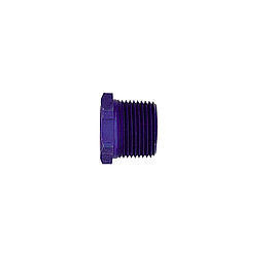 Fitting - Bushing - 1/8 in NPT Female to 1/4 in NPT Male - Aluminum - Blue Anodized - Each