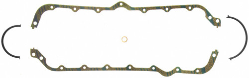 Oil Pan Gasket - Multi-Piece - Cork / Rubber - AMC V8 - Kit