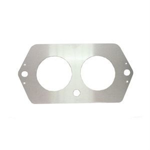 Gauge Panel Face Plate - Two 2.635 in Holes - Aluminum - Natural - Sprint Car - Each Gauge Panel Face Plate - Two 2.635 in Holes - Aluminum - Natural - Sprint Car - Each