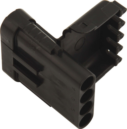 Electrical Connector - Weather Pack Sealed Connector - 4 Pin - Male - Plastic - Black - Each