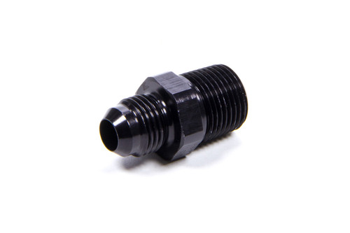 Fitting - Adapter - Straight - 6 AN Male to 3/8 in NPT Male - Aluminum - Black Anodized - Each