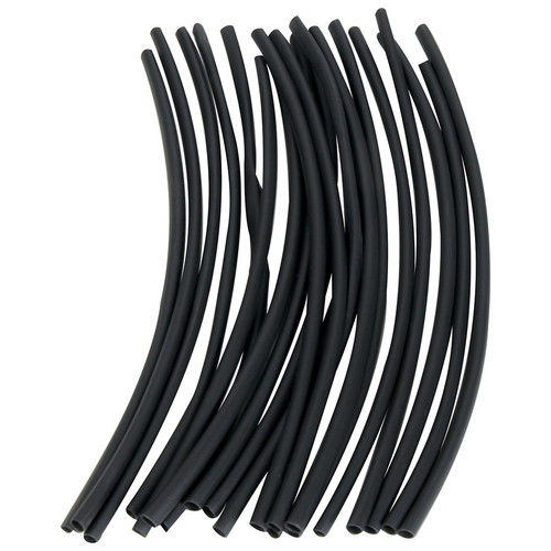 Shrink Sleeve Tubing - 1/8 in - Plastic - Black - Set of 20