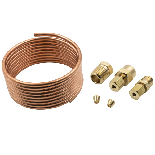 Gauge Line Kit - 1/8 in Diameter - 6 ft - Ferrules / Fittings Included - Copper - Kit