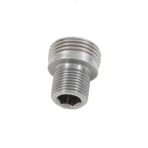Fitting - Adapter - Straight - 3/4-16 in Male Center Thread - Steel - Natural - Spin On Filter to Dart Small Block Ford - Each