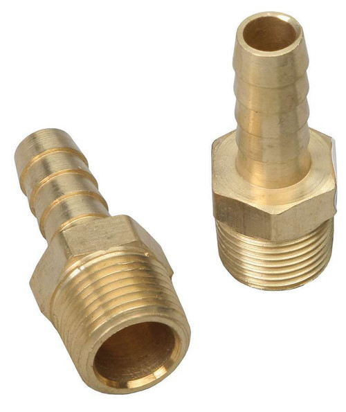 Fitting - Adapter - Straight - 3/8 in NPT Male to 3/8 in Hose Barb - Brass - Pair