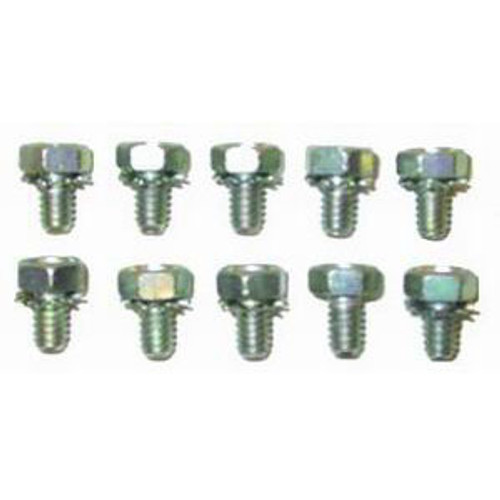 Timing Cover Bolt Kit - Hex Head - Steel - Zinc Oxide - Small Block Chevy - Set of 10