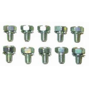 Timing Cover Bolt Kit - Hex Head - Steel - Zinc Oxide - Small Block Chevy - Set of 10