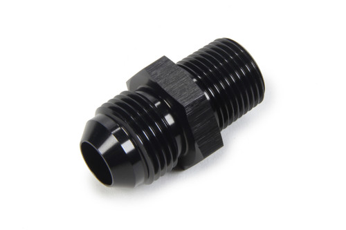Fitting - Adapter - Straight - 8 AN Male to 3/8 in NPT Male - Aluminum - Black Anodized - Each