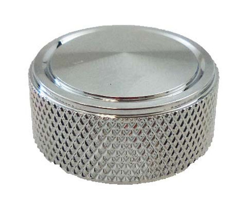 Air Cleaner Nut - Knurled - 1/4-20 in Thread - 1 in OD - 0.75 in Tall - Steel - Chrome - Each