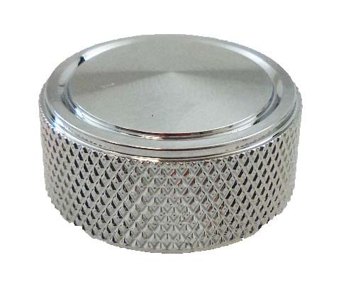 Air Cleaner Nut - Knurled - 1/4-20 in Thread - 1 in OD - 0.75 in Tall - Steel - Chrome - Each