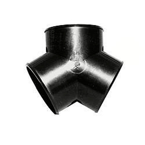 AC and Heat Duct Connector - Y Style - Plastic - Black - 2.5 in Duct Hose - Each