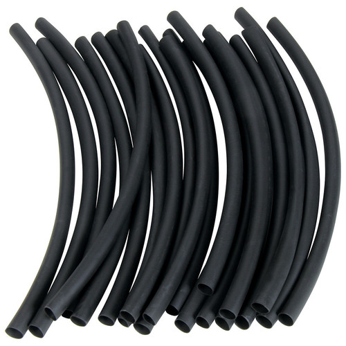 Shrink Sleeve Tubing - 1/4 in - Plastic - Black - Set of 20