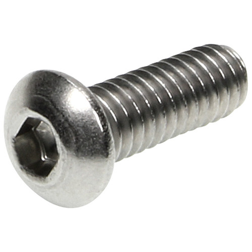 Bolt - 1/4-20 in Thread - 0.75 in Long - Button Head - Stainless - Natural - Universal - Set of 25