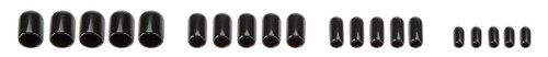 Vacuum Line Cap - Assorted Sizes - Plastic - Black - Kit