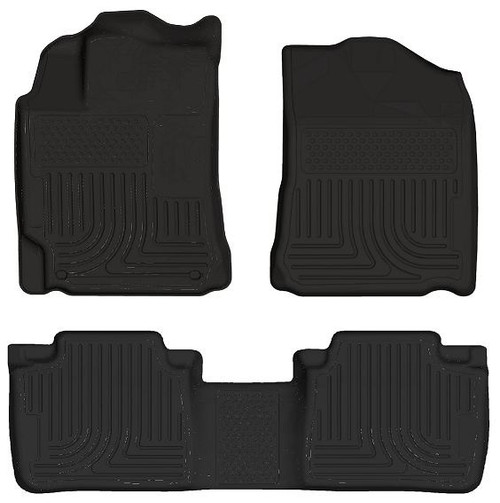 Floor Liner - WeatherBeater - Front / 2nd Row - Plastic - Black / Textured - Toyota Camry 2012-17 - Kit