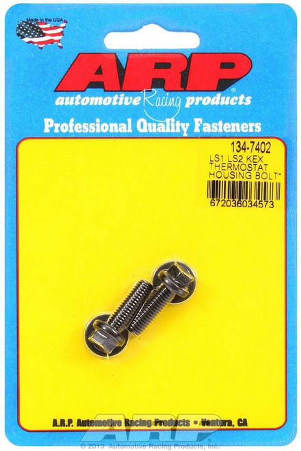 Thermostat Housing Bolt Kit - 8 mm Male Thread - 20 mm Long - Hex Head - Chromoly - Black Oxide - GM LS-Series - Kit