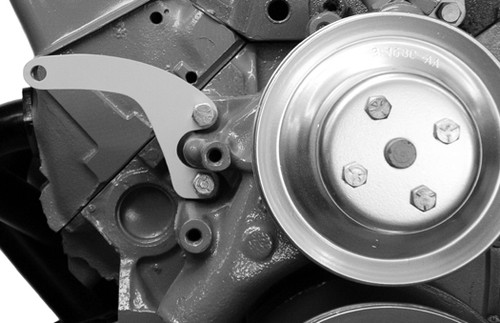 Alternator Support Bracket - Passenger Side - Mid Mount - Water Pump Mount - Steel - Natural - Long Water Pump - Alan Grove Alternator Brackets - Small Block Chevy - Kit Alternator Support Bracket - Passenger Side - Mid Mount - Water Pump Mount - Steel - Natural - Long Water Pump - Alan Grove Alternator Brackets - Small Block Chevy - Kit