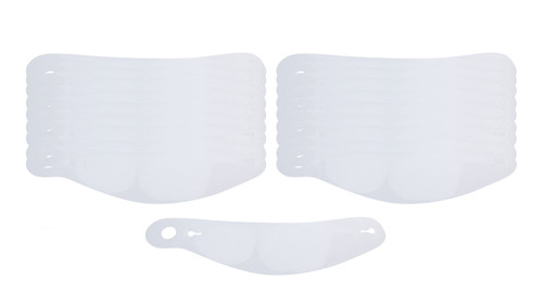 Helmet Shield Tear Off - 2 mm Thick - Plastic - Clear - Bell Helmets - Set of 20