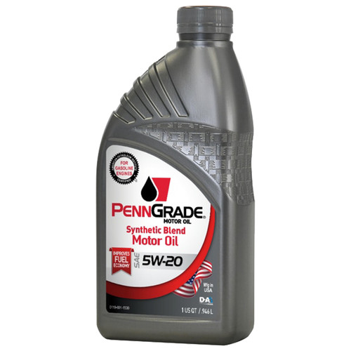 Motor Oil - Synthetic Blend - 5W20 - Semi-Synthetic - 1 qt Bottle - Each