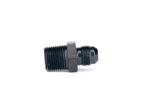 Fitting - Adapter - Straight - 3/8 in NPT Male to 6 AN Male - Aluminum - Black Anodized - Each