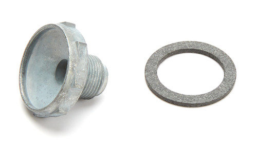 Power Valve Plug - 1/2-28 in Threaded Plug - Gasket Included - Aluminum - Natural - Holley 2300 / 4150 / 4160 / 4500 Carburetors - Each