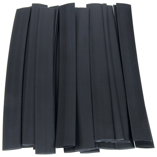 Shrink Sleeve Tubing - 3/8 in - Plastic - Black - Set of 20