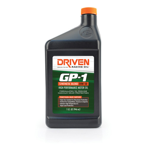 Motor Oil - GP-1 - 20W50 - Semi-Synthetic - 1 qt Bottle - Each
