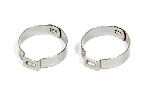 Hose Clamp - Band - Push Lock Clamp - 10 AN - Stainless - Natural - Pair
