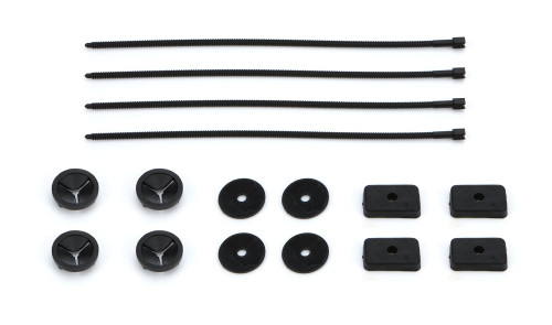 Electric Fan Mount Kit - Push Through Radiator Style - Nylon - Black - Set of 4