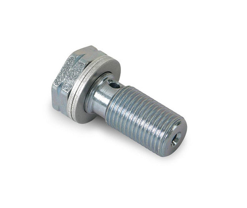 Banjo Bolt - Single Banjo - 10 mm x 1.00 Thread - 0.425 in Banjo Height - Washers Included - Steel - Nickel Plated - Each Banjo Bolt - Single Banjo - 10 mm x 1.00 Thread - 0.425 in Banjo Height - Washers Included - Steel - Nickel Plated - Each