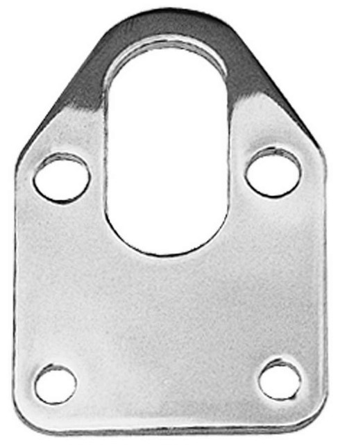 Fuel Pump Mounting Plate - Gasket Included - Steel - Chrome - Small Block Chevy - Each