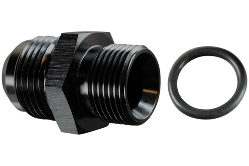 Fitting - Adapter - Straight - 20 mm x 1.50 Male O-Ring to 10 AN Male - Aluminum - Black Anodized - Each