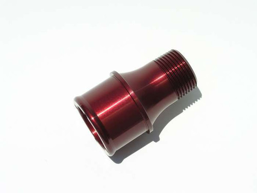Fitting - Water Pump - Straight - 1 in NPT Male to 1-3/4 in Hose Barb - Aluminum - Red Anodized - Meziere 100 Series Water Pumps - Each Fitting - Water Pump - Straight - 1 in NPT Male to 1-3/4 in Hose Barb - Aluminum - Red Anodized - Meziere 100 Series Water Pumps - Each