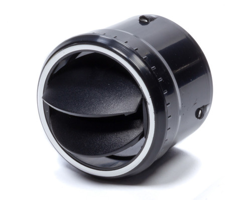 Heating / Cooling Louver - Standard Series - In Dash - Round - 2.5 in Hose - Plastic - Black / Chrome - Each