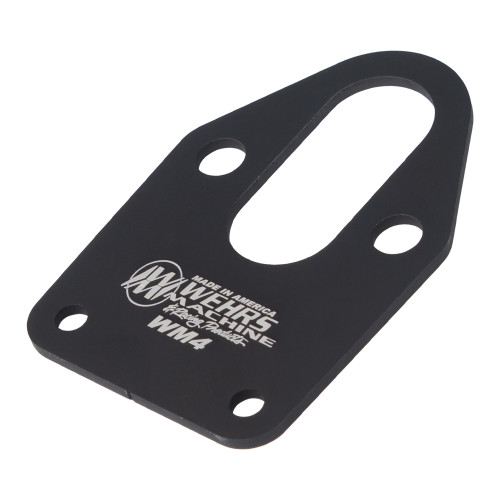 Fuel Pump Mounting Plate - Aluminum - Black Anodized - Small Block Chevy - Each