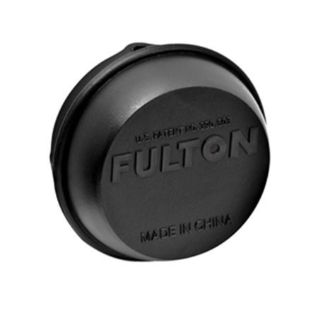 Tongue Jack End Cap - Removable - Fulton Logo - Plastic - Black - Fulton XP15 Marine Jacks - Each