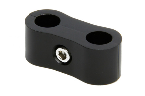 Hose / Tube Separators - Two 0.312 in Holes - Aluminum - Black Anodized - Each