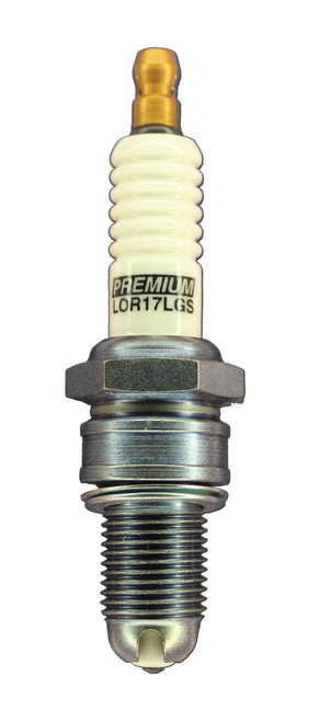 Spark Plug - Premium Racing - 14 mm Thread - 19 mm Reach - Heat Range 17 - Gasket Seat - Resistor - Each