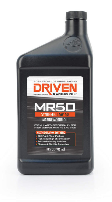 Motor Oil - MR50 - High Zinc - 15W50 - Synthetic - 1 qt Bottle - Marine - Each