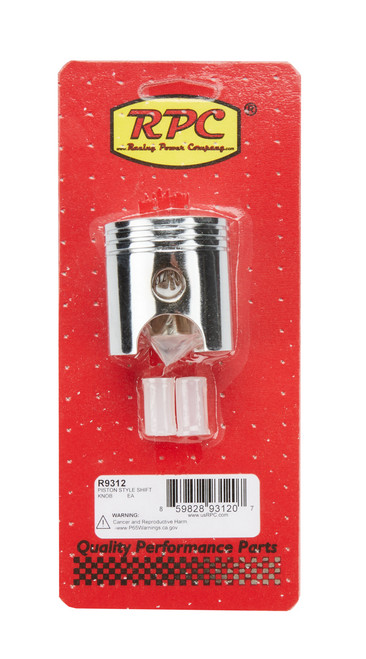 Shifter Knob - Piston - Set-Screw - Aluminum - Chrome - Universal - Each