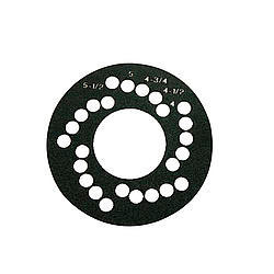 Bolt Circle Template - 5 x 4 in to 5 x 5-1/2 in Bolt Circles - Aluminum - Black Paint - Each